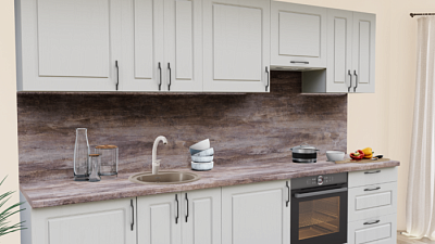 Кухня на заказ Эмаль песочная